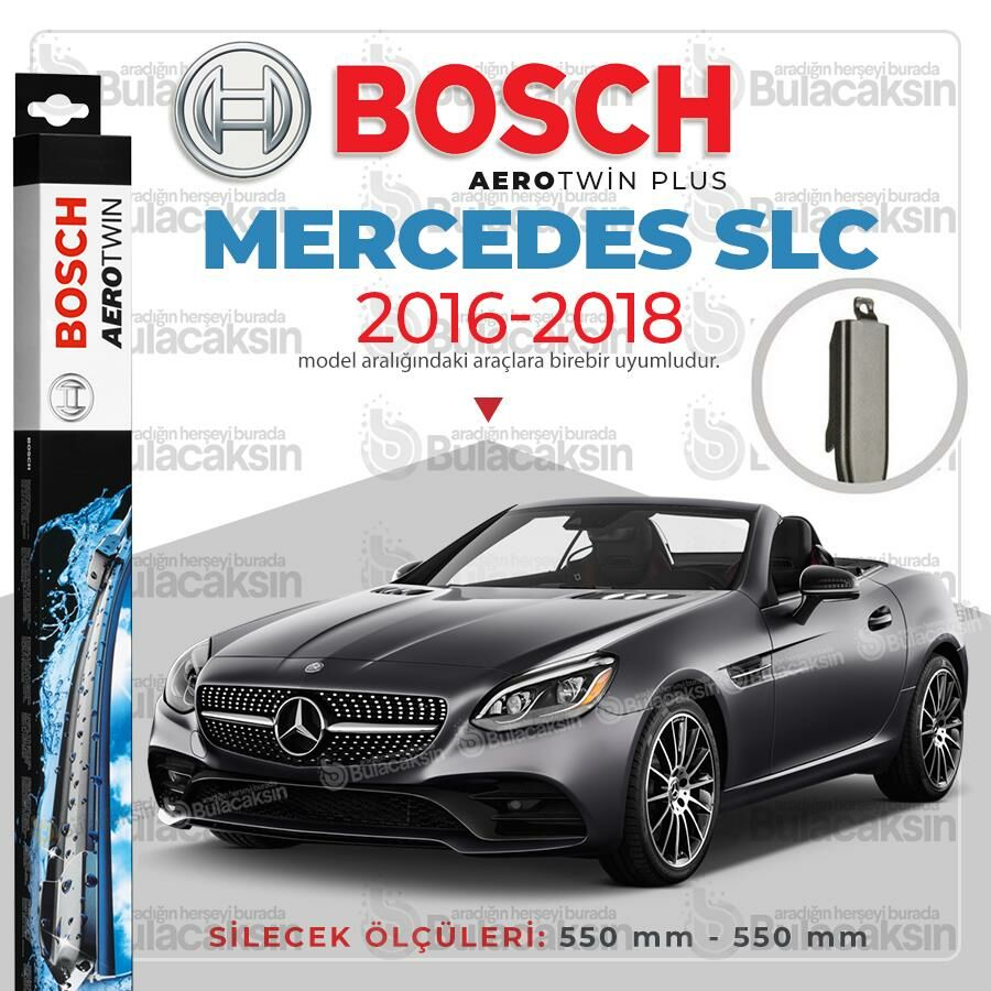 Bosch Aerotwin Muz Silecek Takımı Mercedes SLC 2016-2018 ile uyumlu