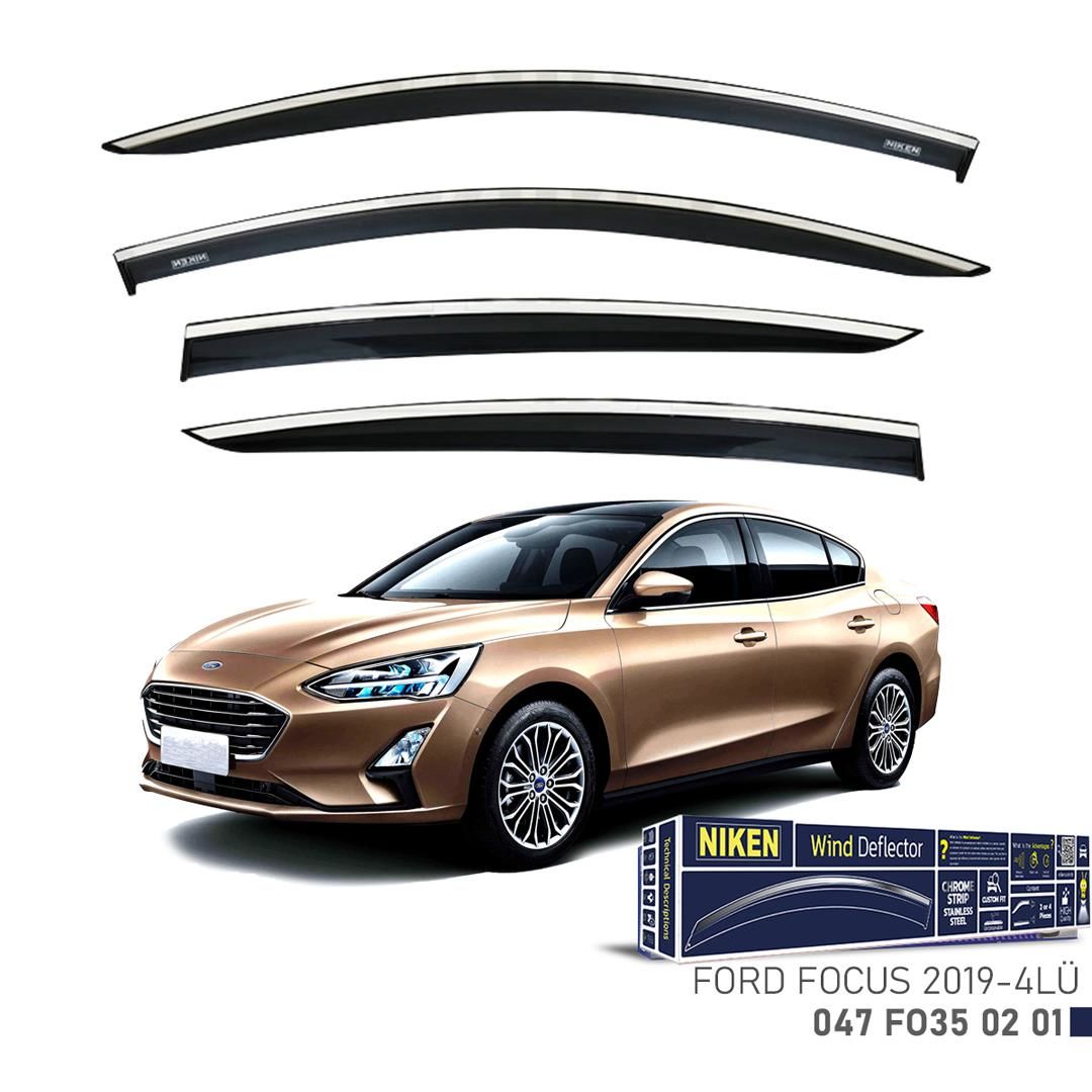 Niken Kromlu Cam Rüzgarlığı Ford Focus 5 2019-2021 ile uyumlu