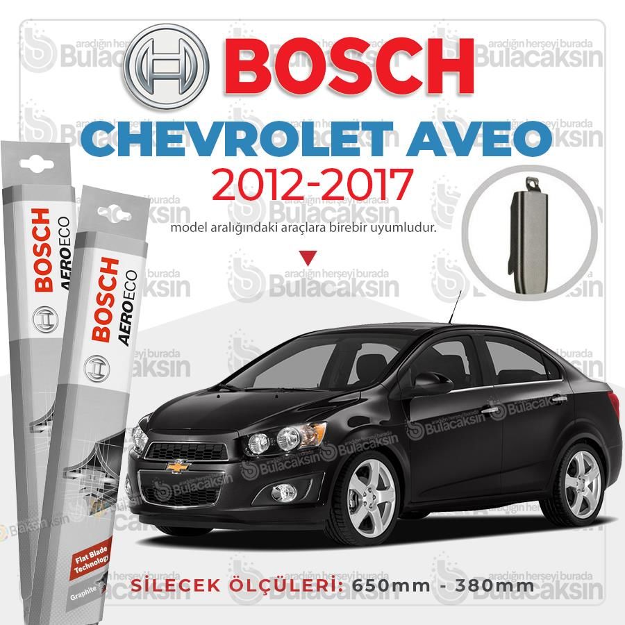 Chevrolet Aveo Sedan Muz Silecek Takımı (2012-2017) Bosch Aeroeco