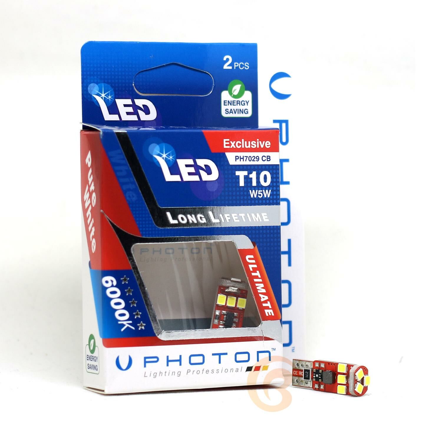 Photon PH7029 12V T10 Dipsiz Ampul 9 Led'li 2’li SET - Beyaz Işık