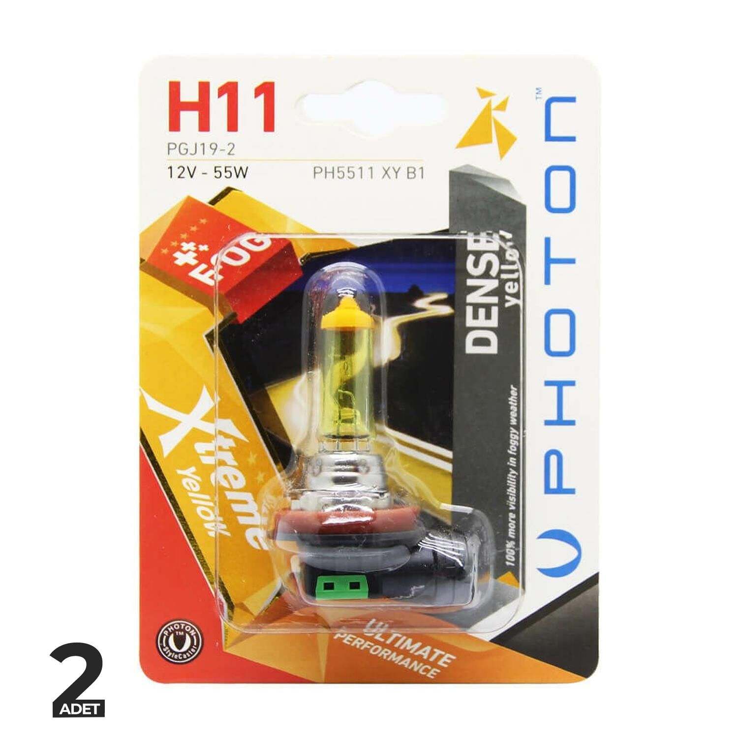 Photon Xtreme Yellow 12V 55W Sarı Işık H11