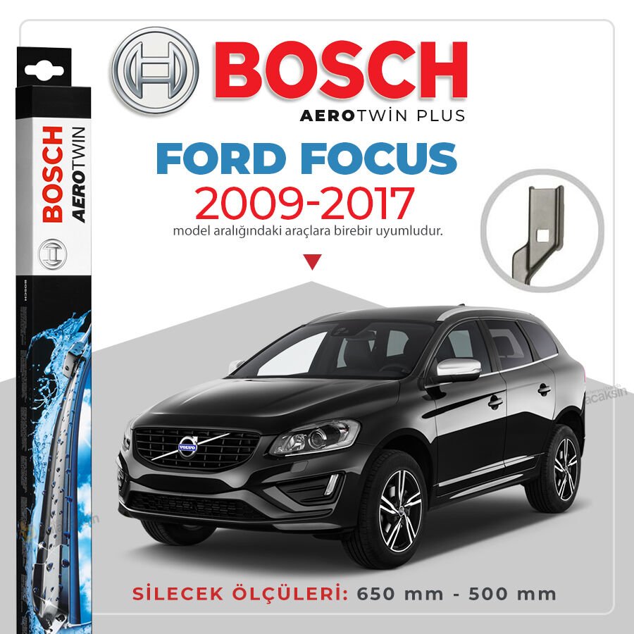 Bosch Aerotwin Muz Silecek Takımı Volvo XC60 2009-2017 ile uyumlu