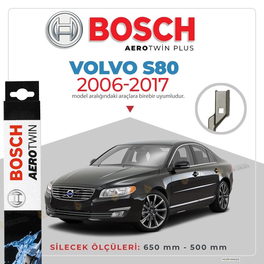 Bosch Aerotwin Muz Silecek Takımı Volvo S80 2006-2017 ile uyumlu