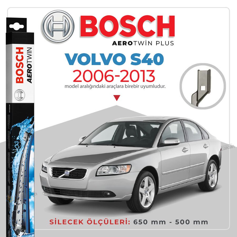 Bosch Aerotwin Muz Silecek Takımı Volvo S40 2006-2013 ile uyumlu