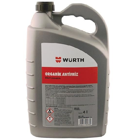 Würth Konsantre Organik Antifriz 4 Mevsim 4L - Kırmızı SK: 2021