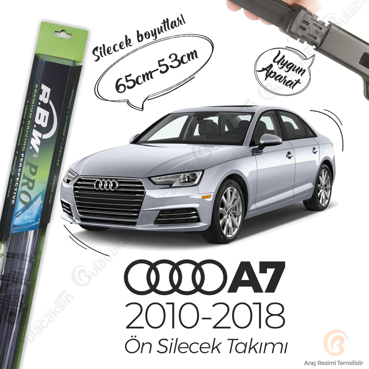 RBW PRO Muz Silecek Takımı Audi A7 Sportback 2010-2018 ile uyumlu