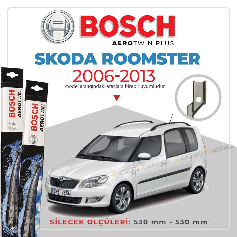 Bosch Aerotwin Muz Silecek Takımı Skoda Roomster 2006-2013 ile uyumlu