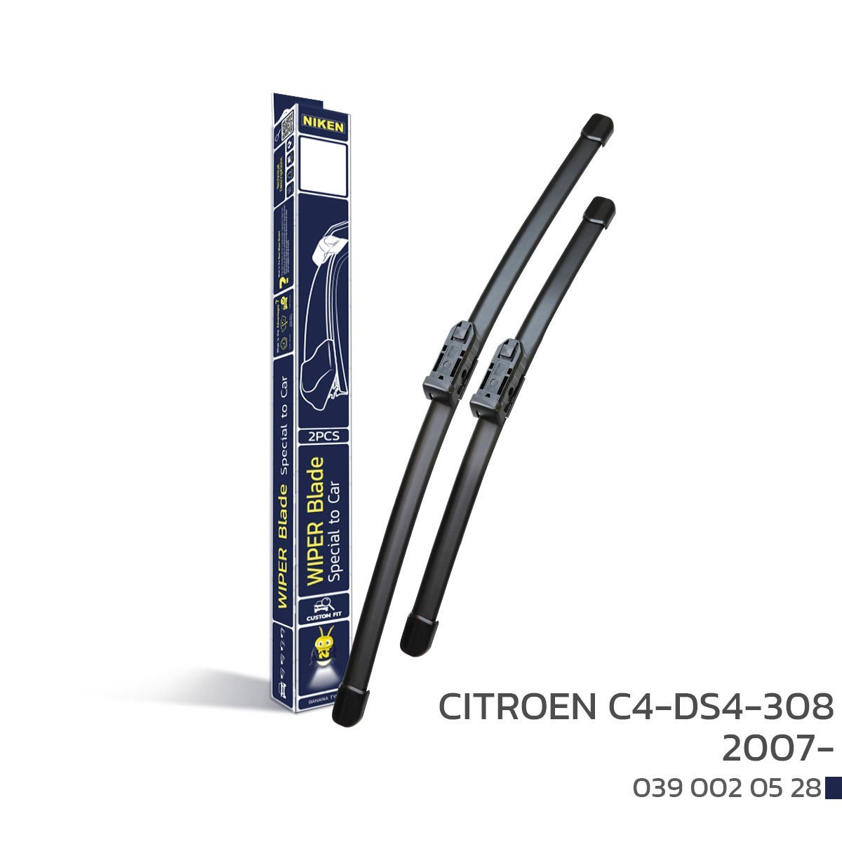 Niken Muz Silecek Takımı Citroen C4 2011-2016 ile uyumlu
