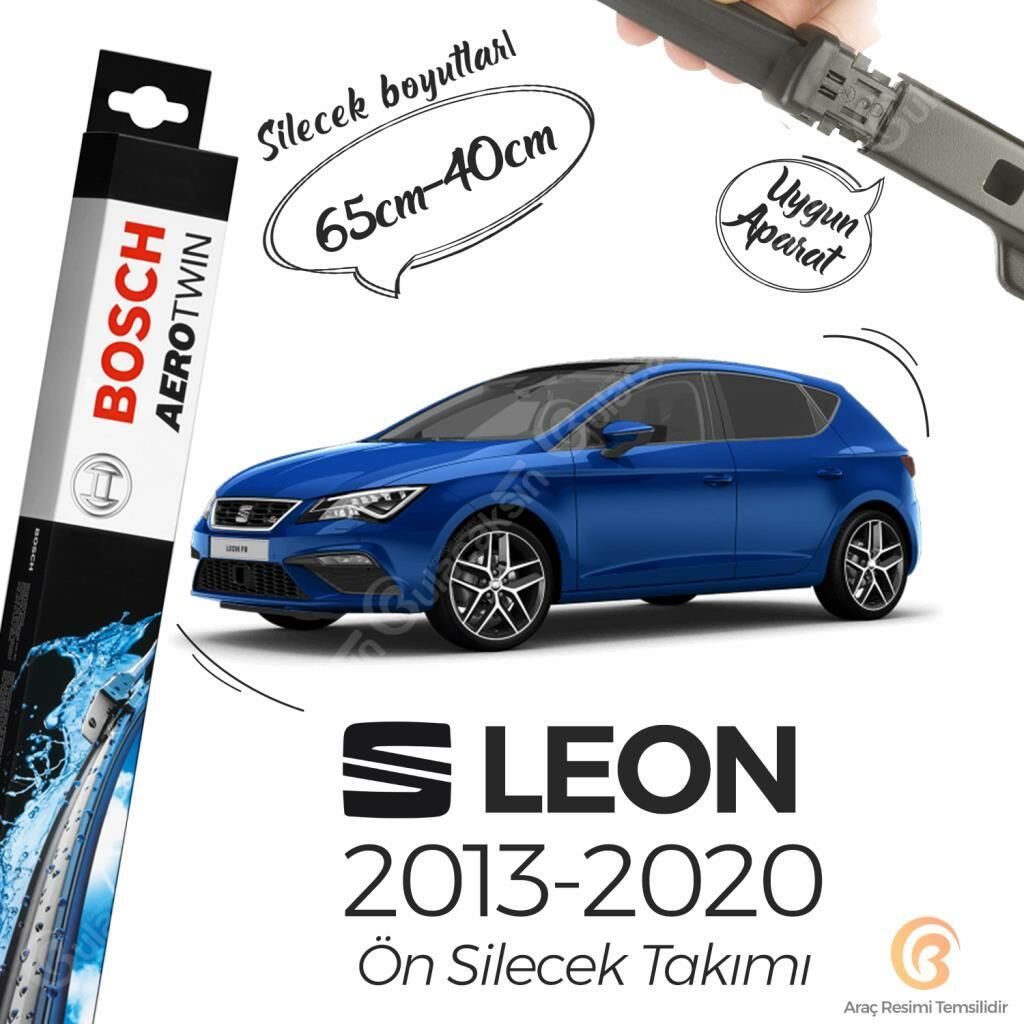 Bosch Aerotwin Muz Silecek Takımı Seat Leon 2013-2020 A945S ile uyumlu