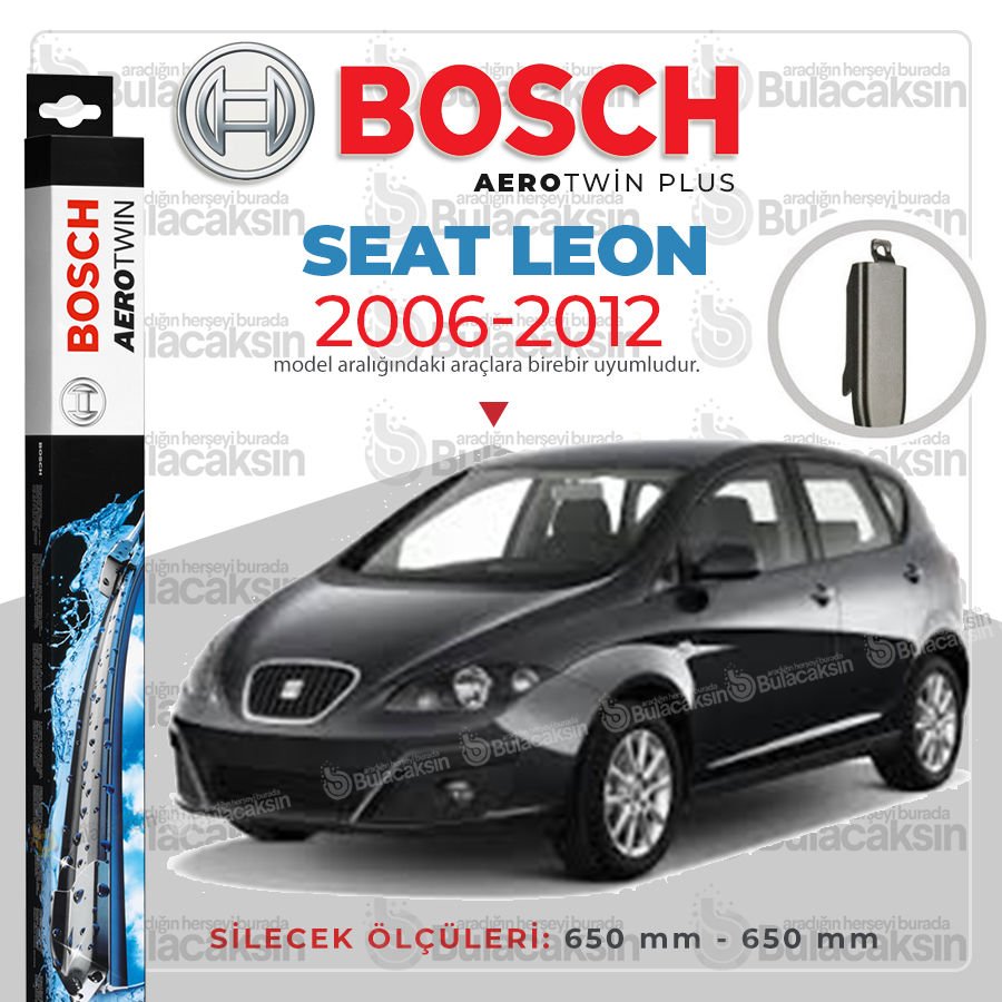 Bosch Aerotwin Muz Silecek Takımı Seat Leon 2006-2012 ile uyumlu