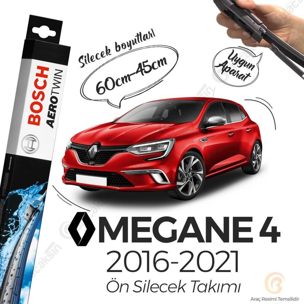 Bosch Aerotwin Muz Silecek Takımı Renault Megane 4 2016-2020 ile uyumlu