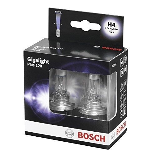 Bosch Gigalight H4 Plus + 120 Fazla Işık Far Ampul 2 Adet