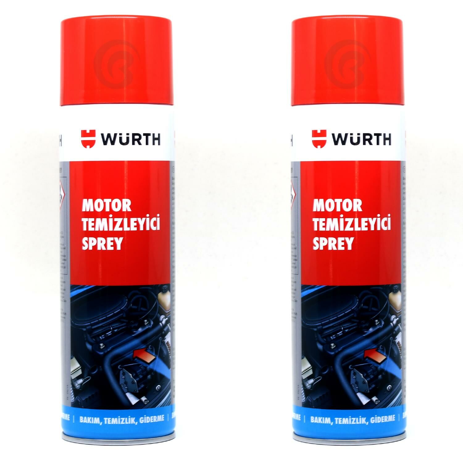 2X Würth Motor Temizleyici Sprey 500 ml (Su Gerekmez)