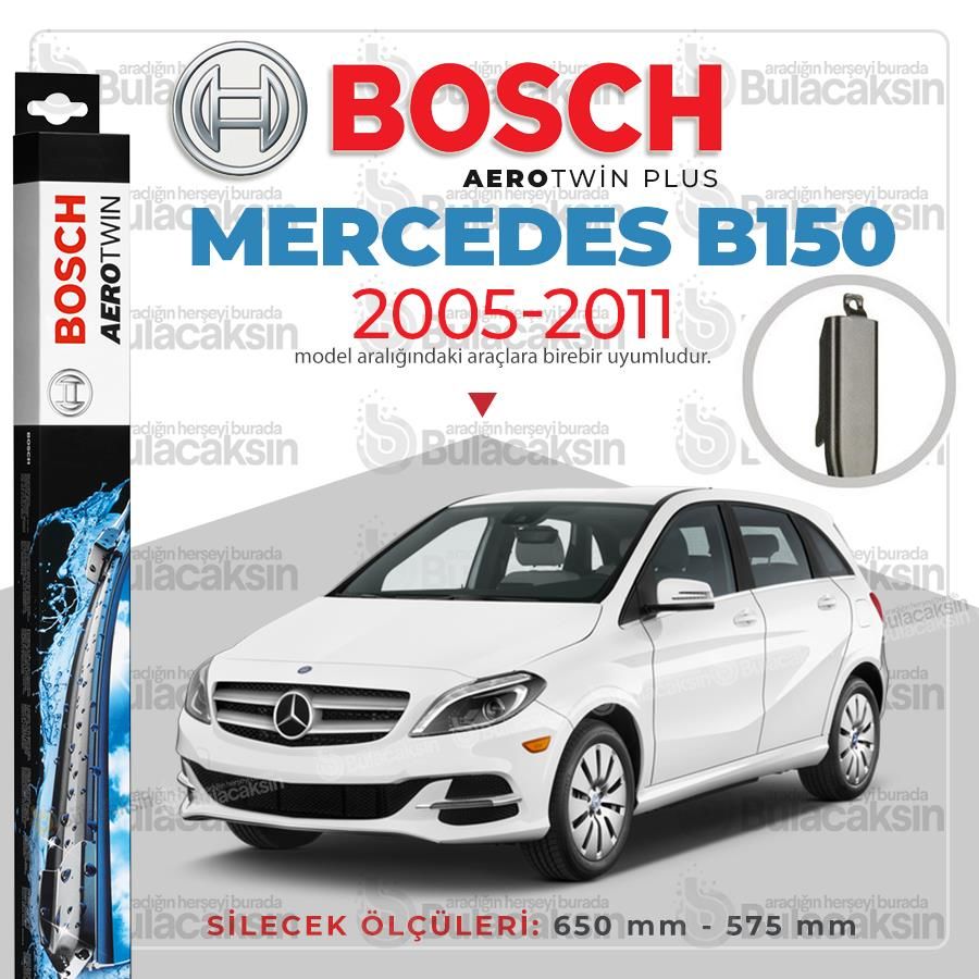 Bosch Aerotwin Muz Silecek Takımı Mercedes B180 W245 2005-2011 ile uyumlu