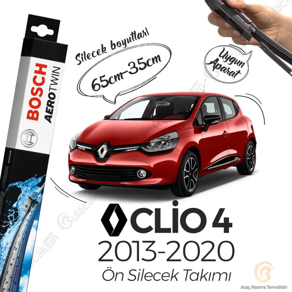 Bosch Aerotwin Muz Silecek Takımı Renault Clio 4 2012-2020 ile uyumlu