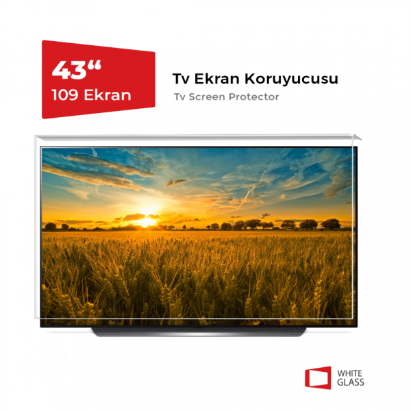 White Glass 43'' (109 Ekran) Universal Tv Ekran Koruyucu