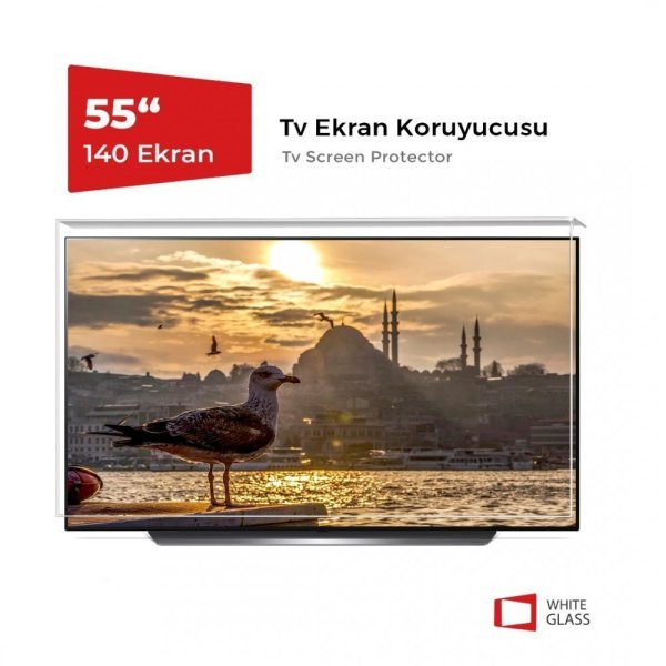 White Glass 55'' (140 Ekran) Universal Tv Ekran Koruyucu