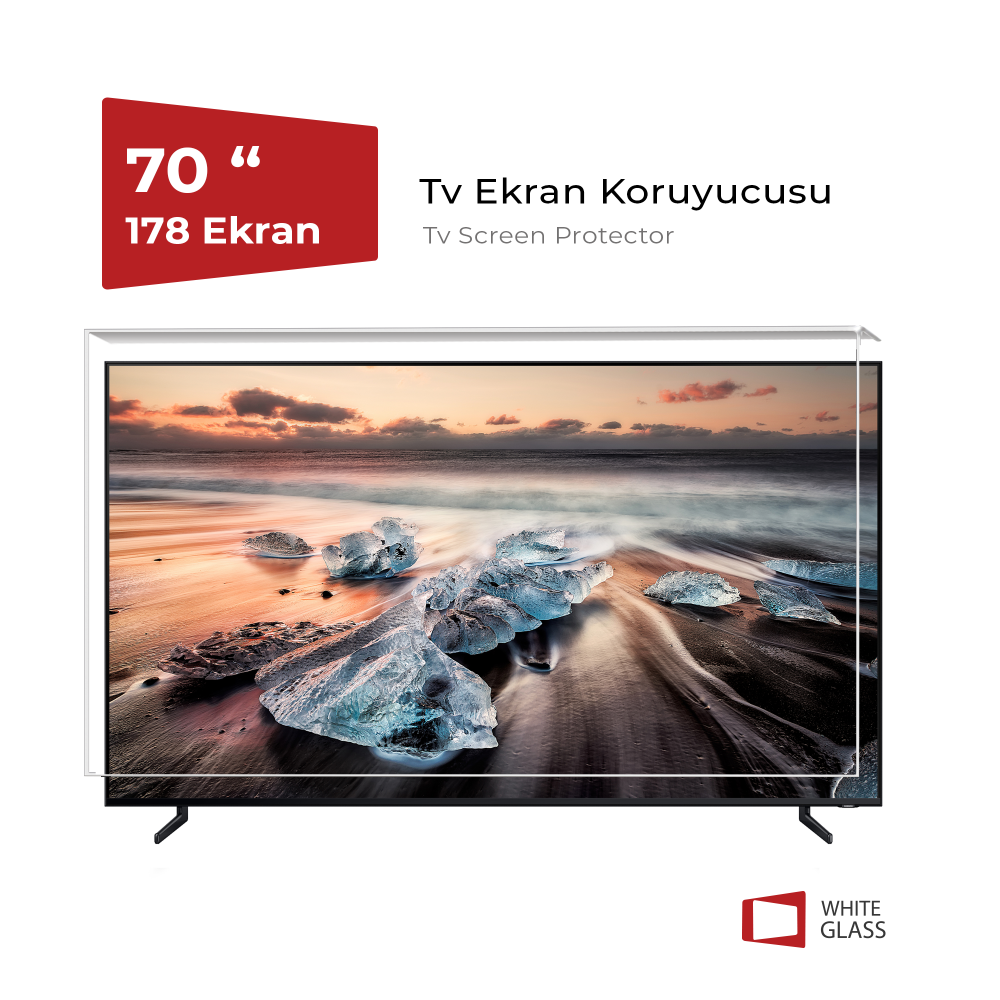 White Glass 70'' (178 Ekran) Universal Tv Ekran Koruyucu