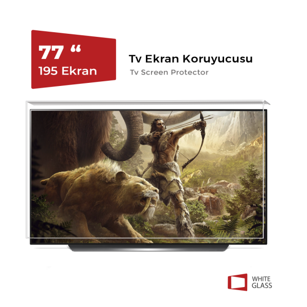 White Glass 77'' (195 Ekran) Universal Tv Ekran Koruyucu