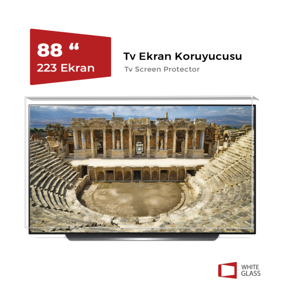 White Glass 88'' (223 Ekran) Universal Tv Ekran Koruyucu