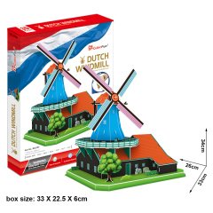 Cubic Fun 3D Puzzle 71 Parça Yel Değirmeni - Hollanda