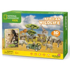 CubicFun National Geographic Kids 3D Puzzle Afrika Yaban Hayatı