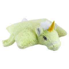 Unicorn Katlanır Yastık Peluş Yeşil