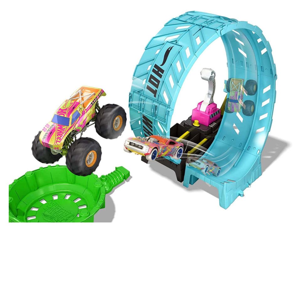 Hot Wheels Monster Trucks Karanlıkta Parlayan Çemberde Yarış Seti