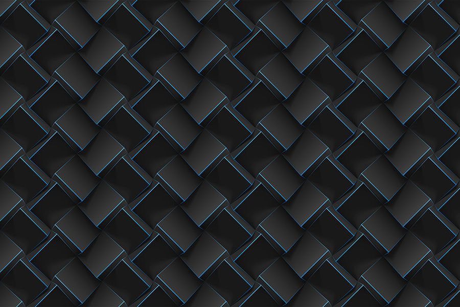 3D Görünümlü Mavi Siyah Taşlar Duvar Kağıdı