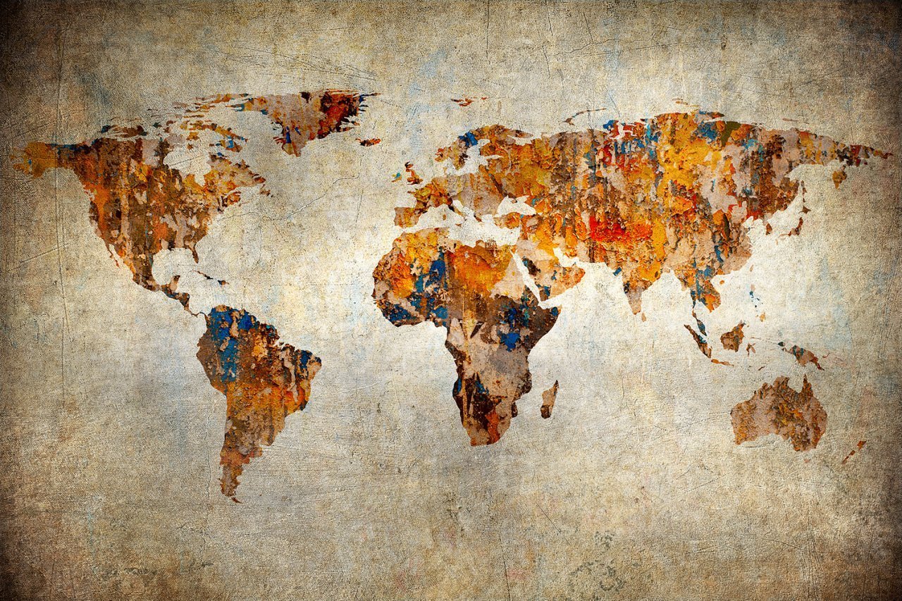 Dünya Haritası Poster Duvar Kağıdı