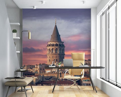 Galata Kulesi Salon Ofis Cafe Yatak Odası Duvar Kağıdı