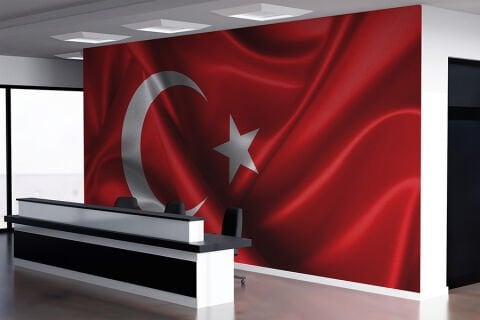 Türk Bayrağı Ofis İşyeri Okul Toplantı Salonu Duvar Kağıdı