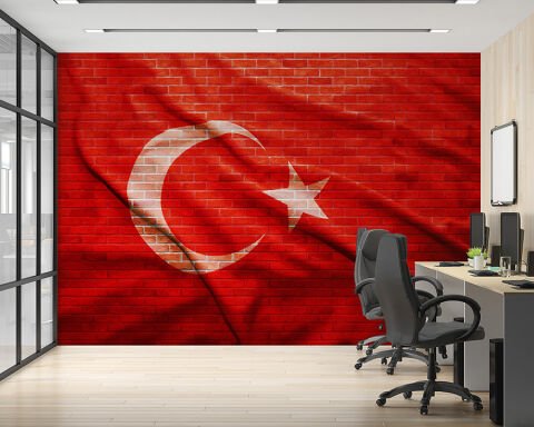 Türk Bayrağı Ofis İşyeri Okul Toplantı Salonu Duvar Kağıdı