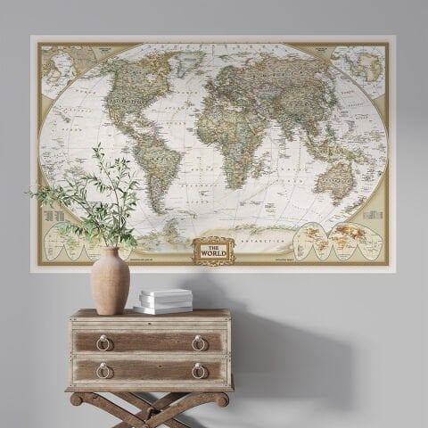 Dünya Haritası Ofis İçin Duvar Sticker