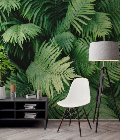 Egzotik Orman Yaprakları Salon Duvar Kağıdı