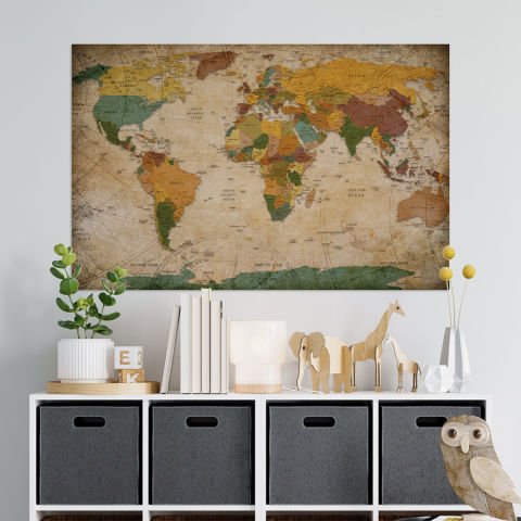 Dünya Haritası Eğitici Öğretici Duvar Sticker, Okul için Dünya Haritası, Ofis Dünya Haritası