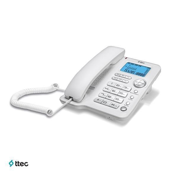 TK-3800 Masa Üstü Telefon Beyaz-Gümüş