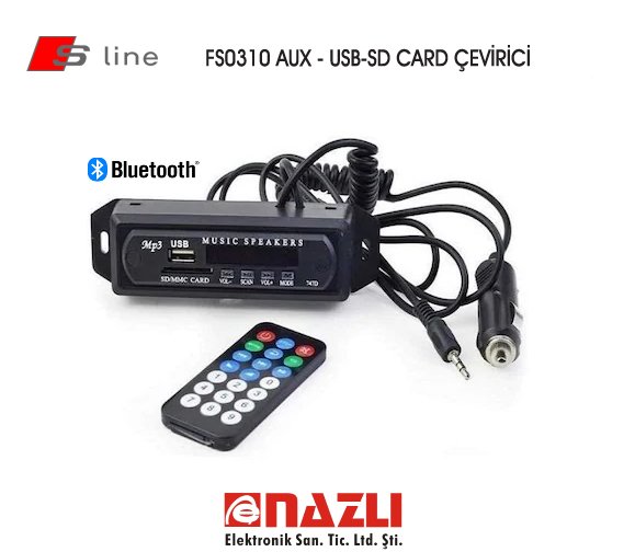 FS0310 AUX - USB-SD CARD ÇEVİRİCİ