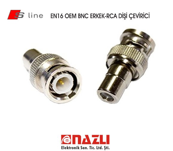 EN16 OEM BNC ERKEK-RCA DİŞİ ÇEVİRİCİ