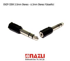 EN29 OEM 3.5mm Stereo - 6.3mm Stereo Yükseltici Adaptör