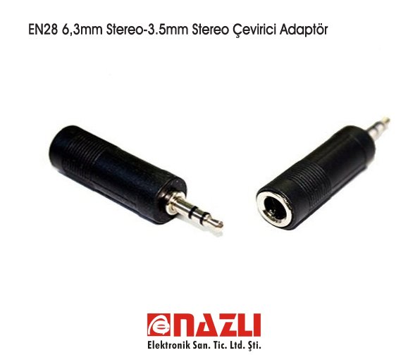 EN28 OEM 6,3mm Stereo-3.5mm Stereo Düşürücü Adaptör