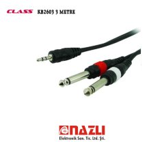 KB2603 3mt 2xGitar - Stereo Kablo - Class