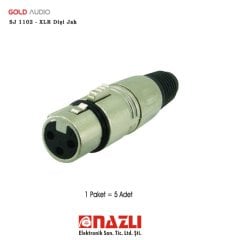 XLR Dişi Jak - Gold Audio SJ 1102 (5 li paket)