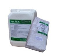 FLEX2AK Çimento ve Elastromerik Reçine Esaslı UV Dayanımlı Çift Bileşenli Likit Su Yalıtım Malzemesi 10+20 Kg