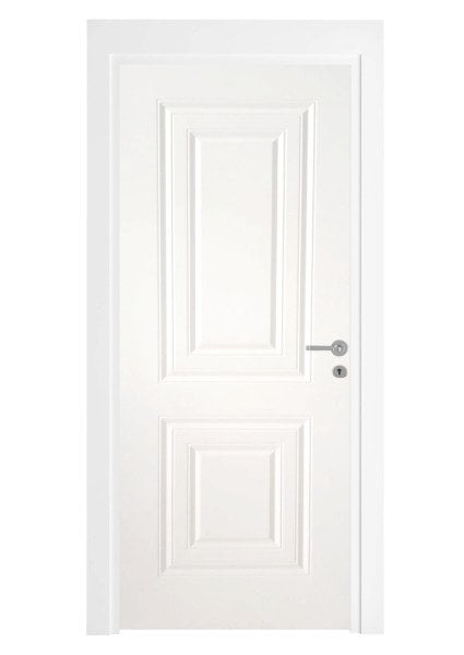 PVC Kaplı WC Kapısı Simetri Beyaz