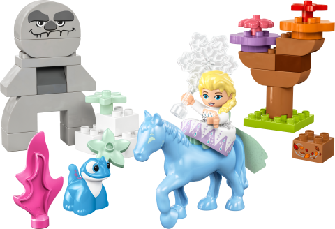 LEGO® DUPLO® | Disney Elsa ve Bruni Büyülü Ormanda 10418 - 2 Yaş ve Üzeri Çocuklar için Elsa Mini Bebek Figürü İçeren Eğitici Oyuncak Yapım Seti (31 Parça)