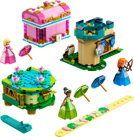 LEGO® ǀ Disney Aurora, Merida ve Tiana’nın Büyülü Eserleri Yapım Seti 43203 - 6 Yaş ve Üzeri Çocuklar için Mücevher Kutusu Seti (558 Parça)