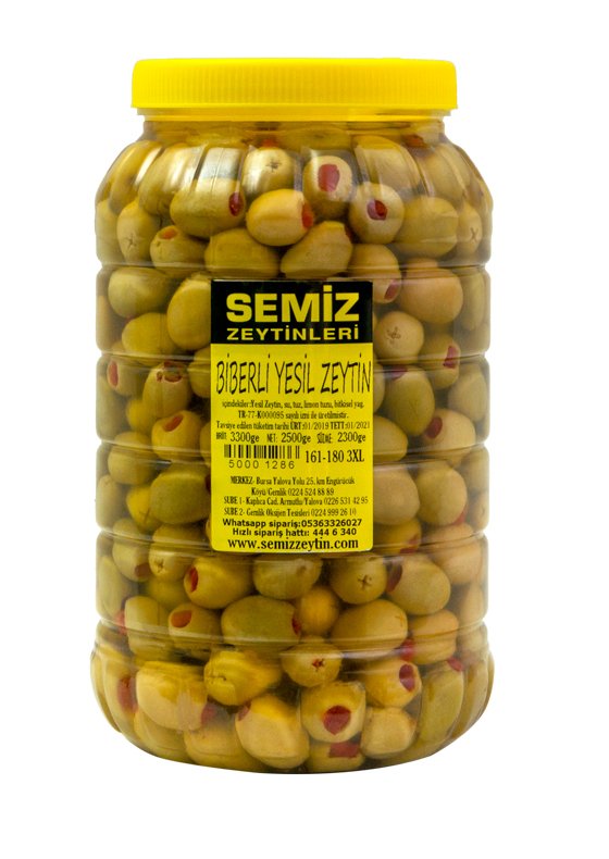 Biberli Yeşil Zeytin 2.25 KG e