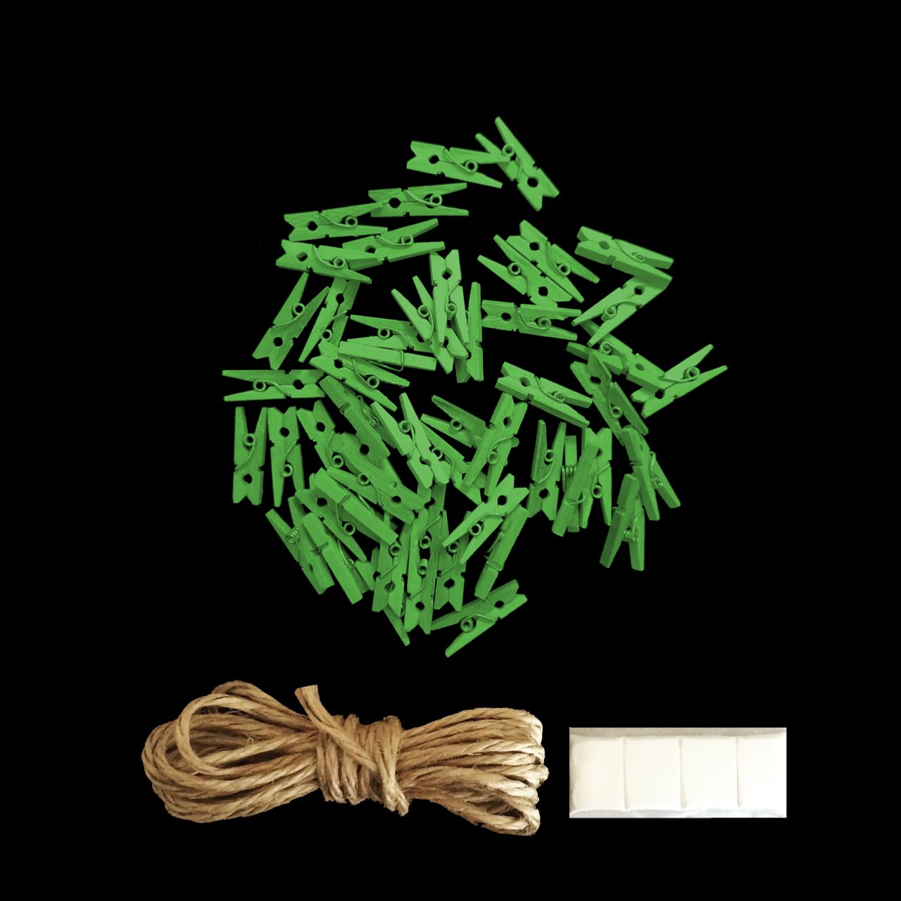 Yeşil Mandal Seti 50’li (Mini Boy)