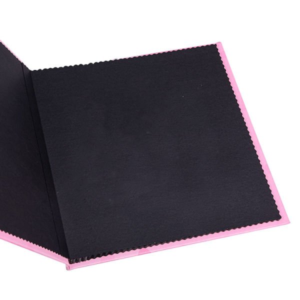 Pembe Kalpli PolaBook Siyah Anı Defteri 20x20 cm